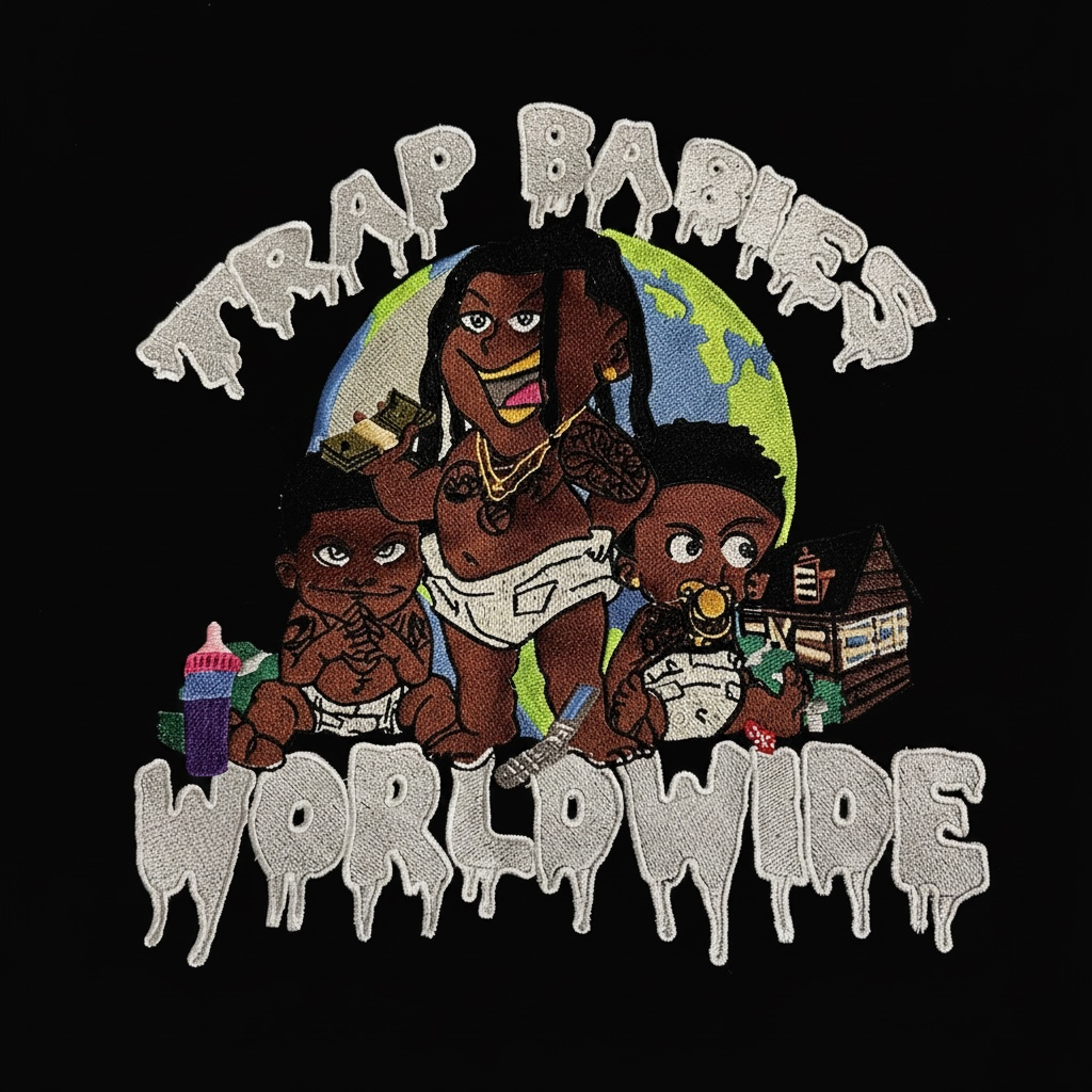 Trap Babies Worldwide Crewneck Short Set