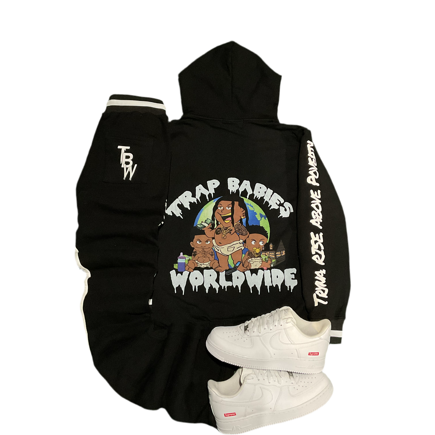 Trap Babies Worldwide Signature Stacked Sweatsuit