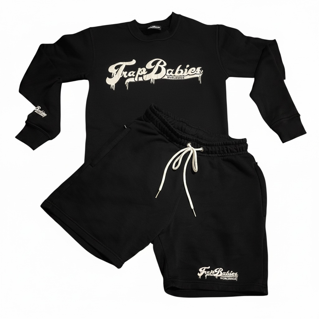 Trap Babies Worldwide Crewneck Short Set