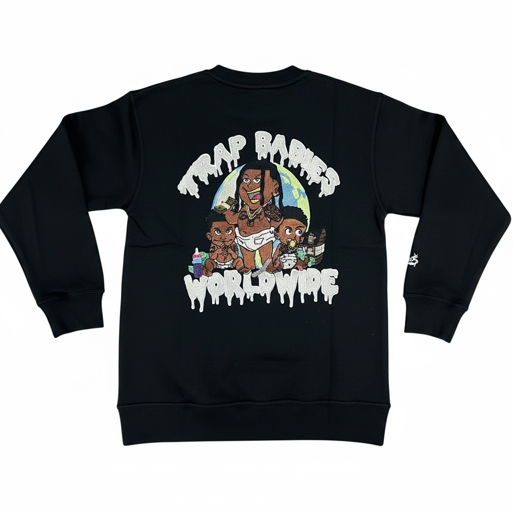 Trap Babies Worldwide Crewneck Short Set